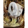 GRUPPO SCULTOREO PORCELLANA CAPODIMONTE Tosca "Accampamento Gitano" H33cm
