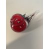 SCULTURA Hutschenreuther GERMANY STATUINA VETRO SOMMERSO UCCELLINO ROSSO OISEAU