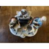 GRUPPO SCULTOREO PORCELLANA CAPODIMONTE Tosca "Dolci Ricordi" H26 cm