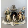 GRUPPO SCULTOREO PORCELLANA CAPODIMONTE Tosca "Dolci Ricordi" H26 cm