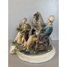 GRUPPO SCULTOREO PORCELLANA CAPODIMONTE Tosca "Dolci Ricordi" H26 cm