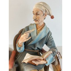 GRUPPO SCULTOREO PORCELLANA CAPODIMONTE Tosca "Dolci Ricordi" H26 cm
