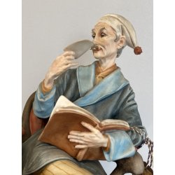 GRUPPO SCULTOREO PORCELLANA CAPODIMONTE Tosca "Dolci Ricordi" H26 cm