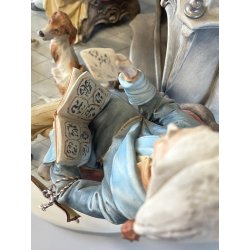 GRUPPO SCULTOREO PORCELLANA CAPODIMONTE Tosca "Dolci Ricordi" H26 cm