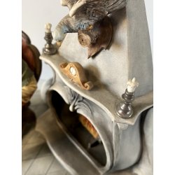 GRUPPO SCULTOREO PORCELLANA CAPODIMONTE Tosca "Dolci Ricordi" H26 cm