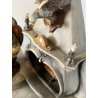 GRUPPO SCULTOREO PORCELLANA CAPODIMONTE Tosca "Dolci Ricordi" H26 cm