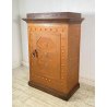 ANTICA CASSAFORTE FORZIERE BUGNATA FERRO BATTUTO BORCHIATO 1800 LEGNO SECRETAIRE