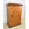ANTICA CASSAFORTE FORZIERE BUGNATA FERRO BATTUTO BORCHIATO 1800 LEGNO SECRETAIRE