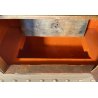 ANTICA CASSAFORTE FORZIERE BUGNATA FERRO BATTUTO BORCHIATO 1800 LEGNO SECRETAIRE