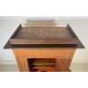 ANTICA CASSAFORTE FORZIERE BUGNATA FERRO BATTUTO BORCHIATO 1800 LEGNO SECRETAIRE