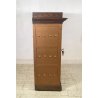 ANTICA CASSAFORTE FORZIERE BUGNATA FERRO BATTUTO BORCHIATO 1800 LEGNO SECRETAIRE