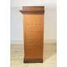 ANTICA CASSAFORTE FORZIERE BUGNATA FERRO BATTUTO BORCHIATO 1800 LEGNO SECRETAIRE