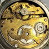 ANTICO OROLOGIO TASCA ARGENTATO epoca 800 DECORO LIBERTY Movimento tipo Roskopf