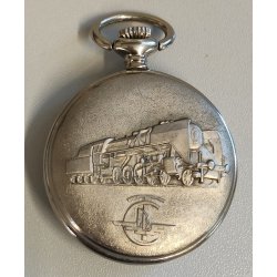 OROLOGIO TASCA FULL HUNTER Perseo Ferrovie ANNI 70 catena Railroad POCKET WATCH