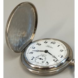 OROLOGIO TASCA FULL HUNTER Perseo Ferrovie ANNI 70 catena Railroad POCKET WATCH