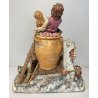 GRANDE GRUPPO SCULTOREO Boccaccio Decameron PORCELLANA CAPODIMONTE Michele H38cm
