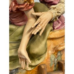 GRANDE GRUPPO SCULTOREO Boccaccio Decameron PORCELLANA CAPODIMONTE Michele H38cm