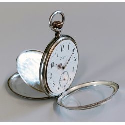 ANTICO OROLOGIO TASCA Longines EFCo ARGENTO 800 cal. 19.75N anni 30 POCKET WATCH