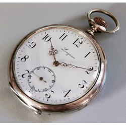 ANTICO OROLOGIO TASCA Longines EFCo ARGENTO 800 cal. 19.75N anni 30 POCKET WATCH