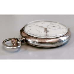 ANTICO OROLOGIO TASCA Longines EFCo ARGENTO 800 cal. 19.75N anni 30 POCKET WATCH