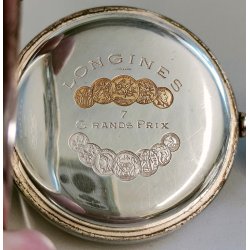 ANTICO OROLOGIO TASCA Longines EFCo ARGENTO 800 cal. 19.75N anni 30 POCKET WATCH