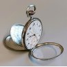 ANTICO OROLOGIO TASCA Omega Worldtime ARGENTO 800 cal 40.6L anni 30 POCKET WATCH