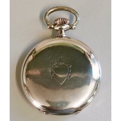 ANTICO OROLOGIO TASCA Omega Worldtime ARGENTO 800 cal 40.6L anni 30 POCKET WATCH