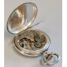 ANTICO OROLOGIO TASCA Omega Worldtime ARGENTO 800 cal 40.6L anni 30 POCKET WATCH