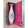 VASO SOLIFLORE PORCELLANA CINESE GUSCIO D'UOVO MOTIVO FIORI UCCELLI H 24,5cm '50
