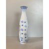 VASO SOLIFLORE PORCELLANA CINESE GUSCIO D'UOVO MOTIVO FIORI UCCELLI H 24,5cm '50
