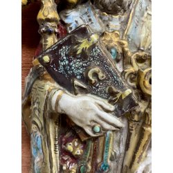 RARA CERAMICA BASSORILIEVO PROF. Eugenio Pattarino San Pietro WALL PLAQUE H36cm