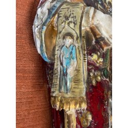 RARA CERAMICA BASSORILIEVO PROF. Eugenio Pattarino San Pietro WALL PLAQUE H36cm