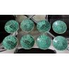 servizio CAFFE CERAMICA ESTE C.E. disegno MALACHITE VERDE 8 tazzine+8 piattini