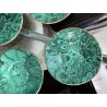 servizio CAFFE CERAMICA ESTE C.E. disegno MALACHITE VERDE 8 tazzine+8 piattini