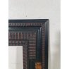 ANTICA CORNICE GUILLOCHE EPOCA 800 LEGNO SCOLPITO EBANIZZATO RADICA NOCE 72X62CM