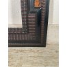 ANTICA CORNICE GUILLOCHE EPOCA 800 LEGNO SCOLPITO EBANIZZATO RADICA NOCE 72X62CM