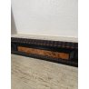 ANTICA CORNICE GUILLOCHE EPOCA 800 LEGNO SCOLPITO EBANIZZATO RADICA NOCE 72X62CM