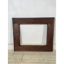 ANTICA CORNICE GUILLOCHE EPOCA 800 LEGNO SCOLPITO EBANIZZATO RADICA NOCE 72X62CM