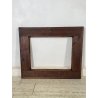 ANTICA CORNICE GUILLOCHE EPOCA 800 LEGNO SCOLPITO EBANIZZATO RADICA NOCE 72X62CM