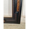 ANTICA CORNICE GUILLOCHE EPOCA 800 LEGNO EBANIZZATO SCOLPITO RADICA NOCE 72X62CM