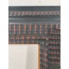 ANTICA CORNICE GUILLOCHE EPOCA 800 LEGNO EBANIZZATO SCOLPITO RADICA NOCE 72X62CM