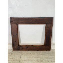 ANTICA CORNICE GUILLOCHE EPOCA 800 LEGNO EBANIZZATO SCOLPITO RADICA NOCE 72X62CM