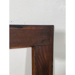 ANTICA CORNICE GUILLOCHE EPOCA 800 LEGNO EBANIZZATO SCOLPITO RADICA NOCE 72X62CM