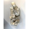 ANTICA SCULTURA ALABASTRO ANIMALIER ART DECO QUAGLIE PERNICI UCCELLI 16 cm/h