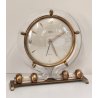 ANTICO OROLOGIO TAVOLO Déco ITALORA anni 50 OTTONE DORATO LUCITE Sveglia CLOCK