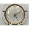 ANTICO OROLOGIO TAVOLO Déco ITALORA anni 50 OTTONE DORATO LUCITE Sveglia CLOCK