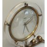 ANTICO OROLOGIO TAVOLO Déco ITALORA anni 50 OTTONE DORATO LUCITE Sveglia CLOCK