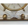 ANTICO OROLOGIO TAVOLO Déco ITALORA anni 50 OTTONE DORATO LUCITE Sveglia CLOCK