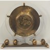 ANTICO OROLOGIO TAVOLO Déco ITALORA anni 50 OTTONE DORATO LUCITE Sveglia CLOCK
