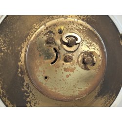 ANTICO OROLOGIO TAVOLO Déco ITALORA anni 50 OTTONE DORATO LUCITE Sveglia CLOCK